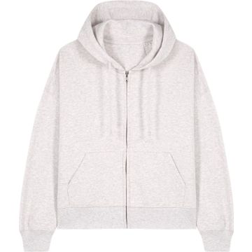 Stanley/Stella Stella Ida sweat à capuche zippé pour femme en coton bio à personnaliser – Devant – Cool Heather Grey