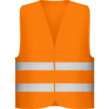 Korntex Gilet de sécurité unisexe avec bandes réfléchissantes à personnaliser – Devant – Orange Néon