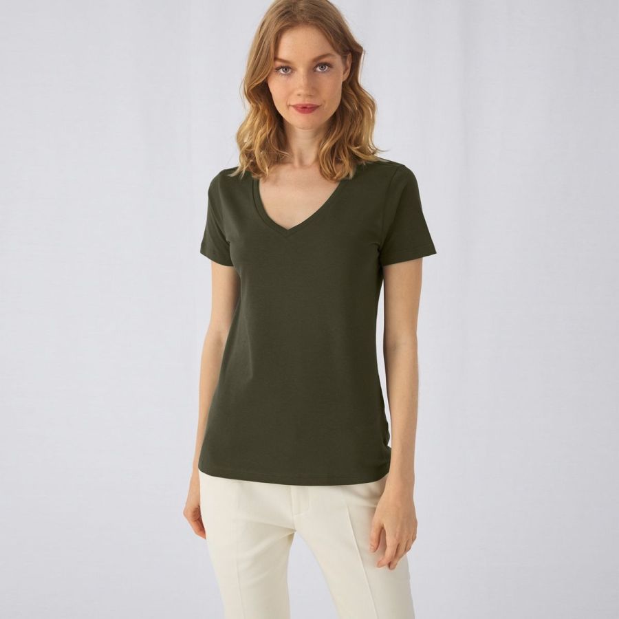 B&C Inspire V T-shirt à col en V personnalisé pour femme | B&C
