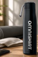 Gourde isotherme en acier inoxydable 500 ml avec dragonne - Gourde gravée personnalisée | Omnishirt