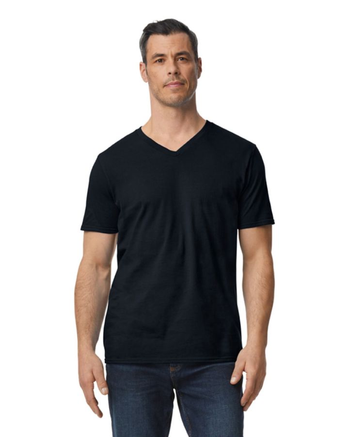 Softstyle T-Shirt Col-V personnalisé pour homme | Gildan