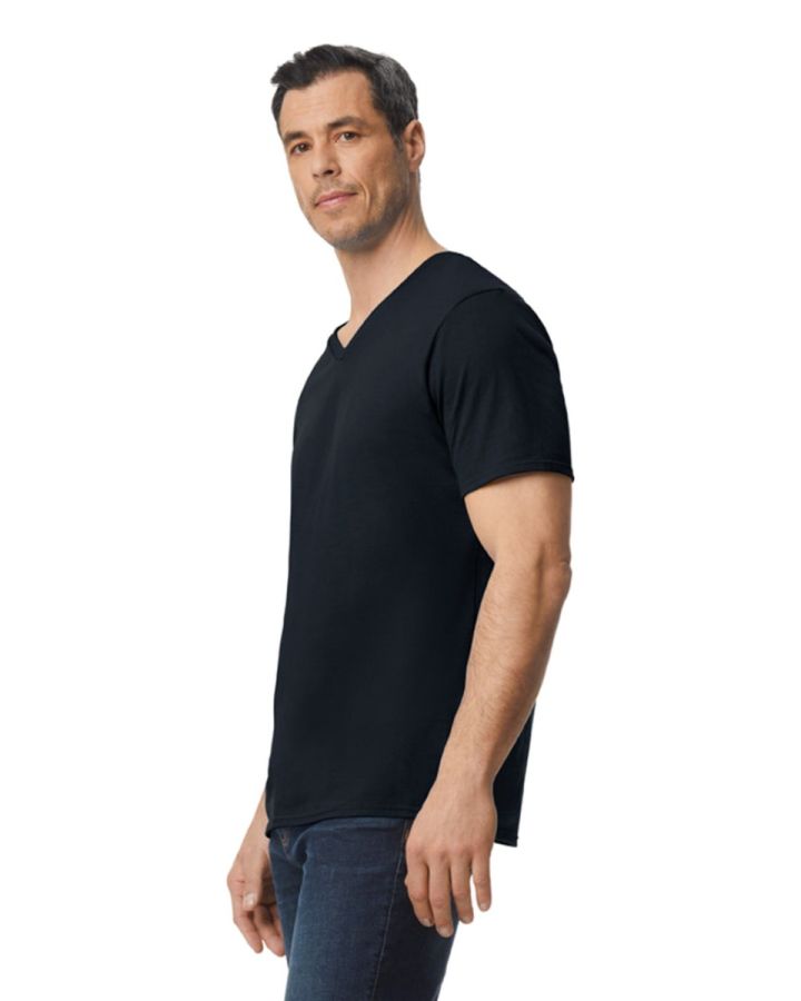 Softstyle T-Shirt Col-V personnalisé pour homme | Gildan
