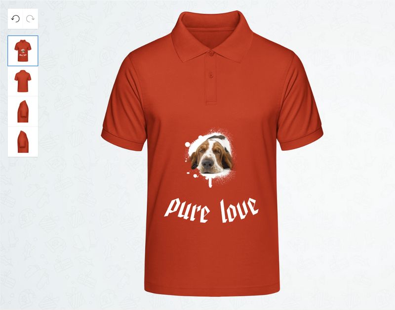 T-shirt avec photo et texte