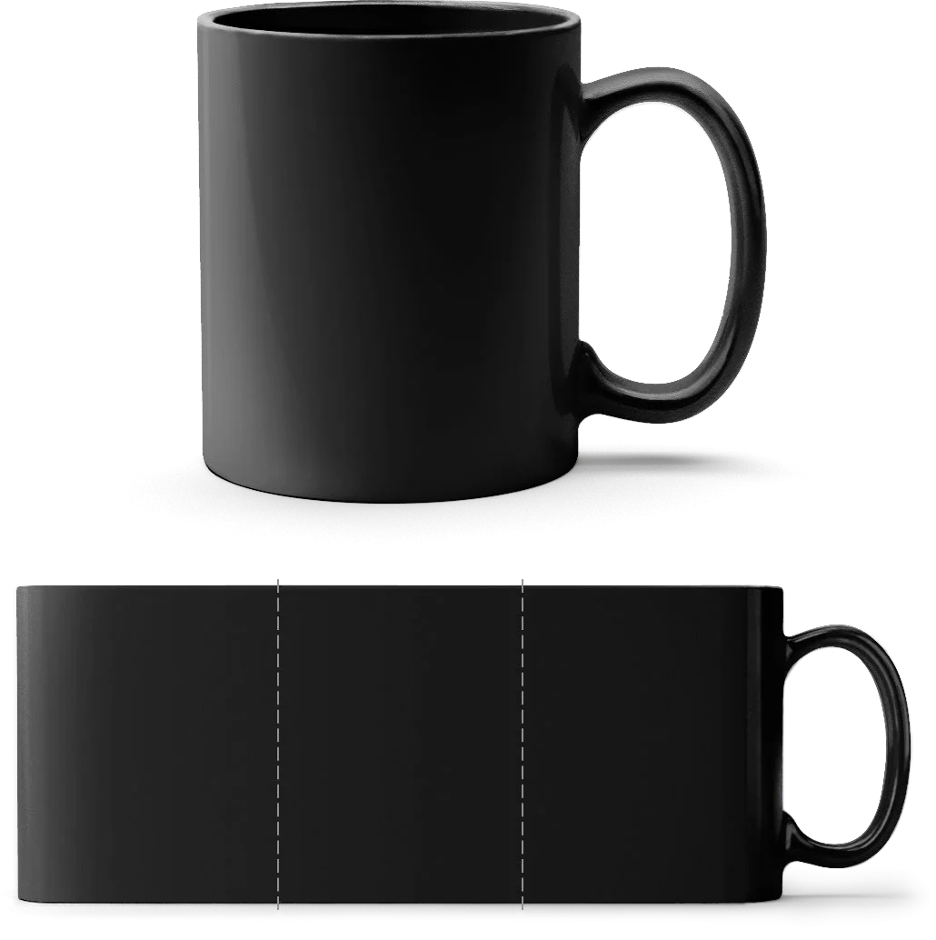 Mug noir personnalisé