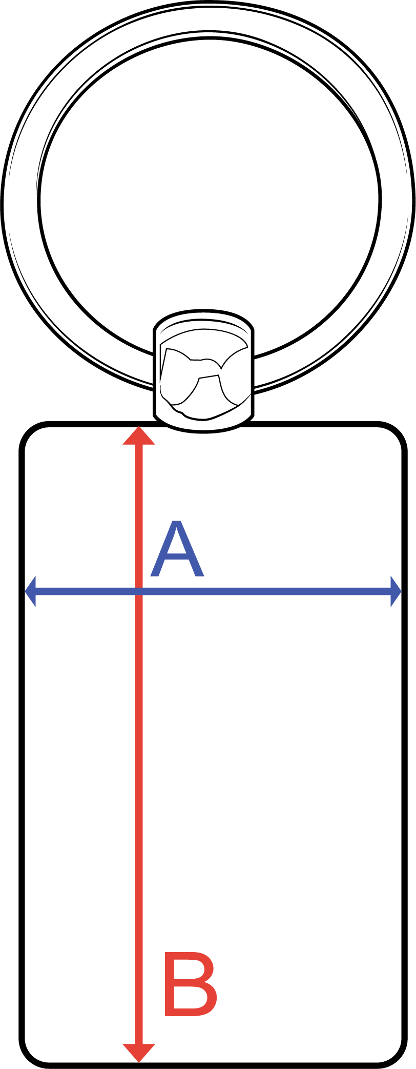 Porte-clés personnalisé Dimensions
